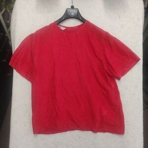 Vintage Sweet Briar 100% Silk Blouse Women’s Medium Red Elegant Office Top